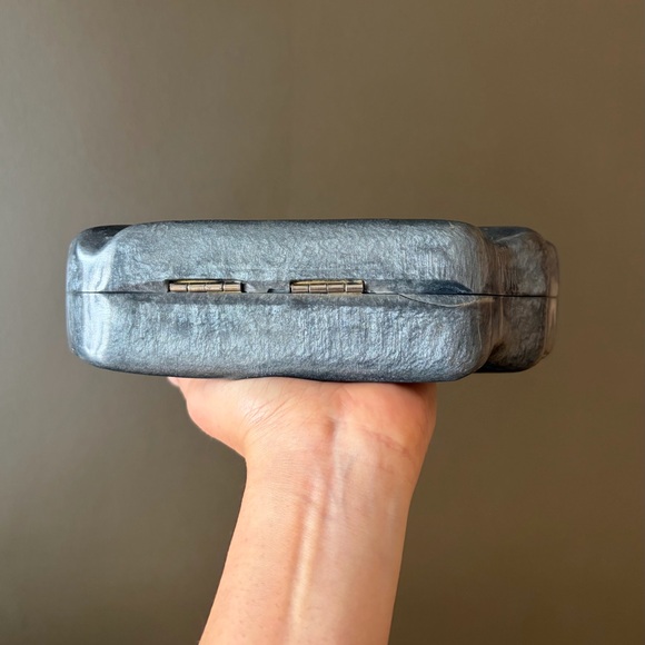 Gray Shell-Shaped Clutch